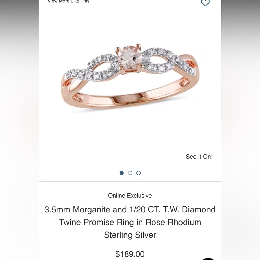 Zales Rose Gold promise ring
